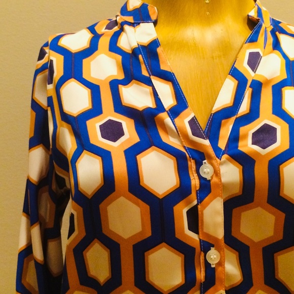 THE LIMITED Geo Blouse - XS - Picture 2 of 11